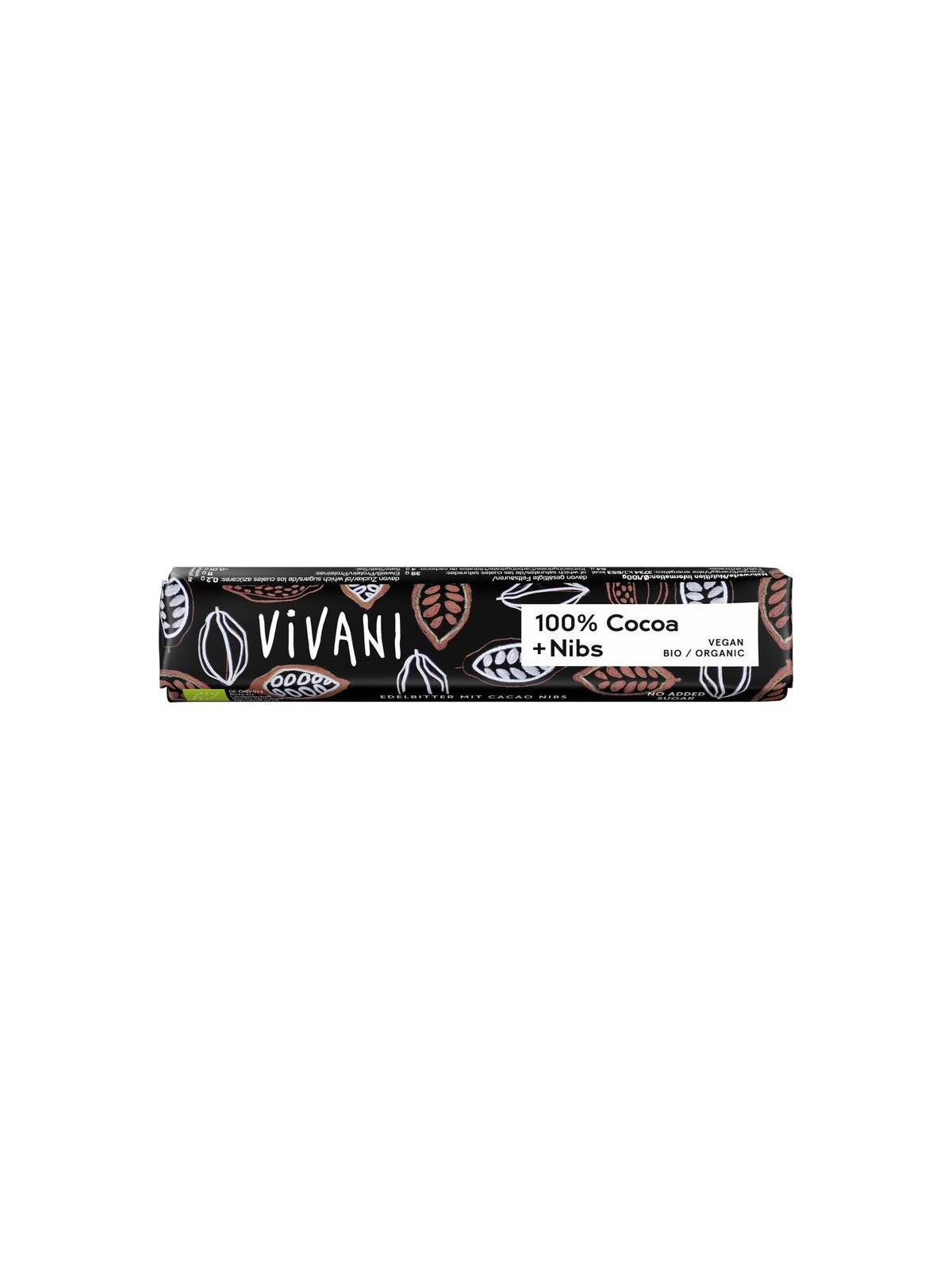  100% cocoa + nibs