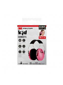  gehoorkap v kinderen neon pink