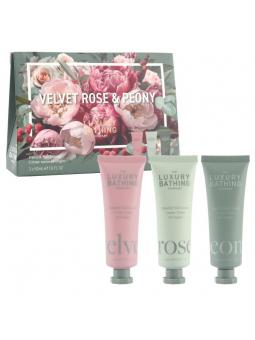 The Luxury Bathing Co Velvet Rose & Peony - Tranquil Trio