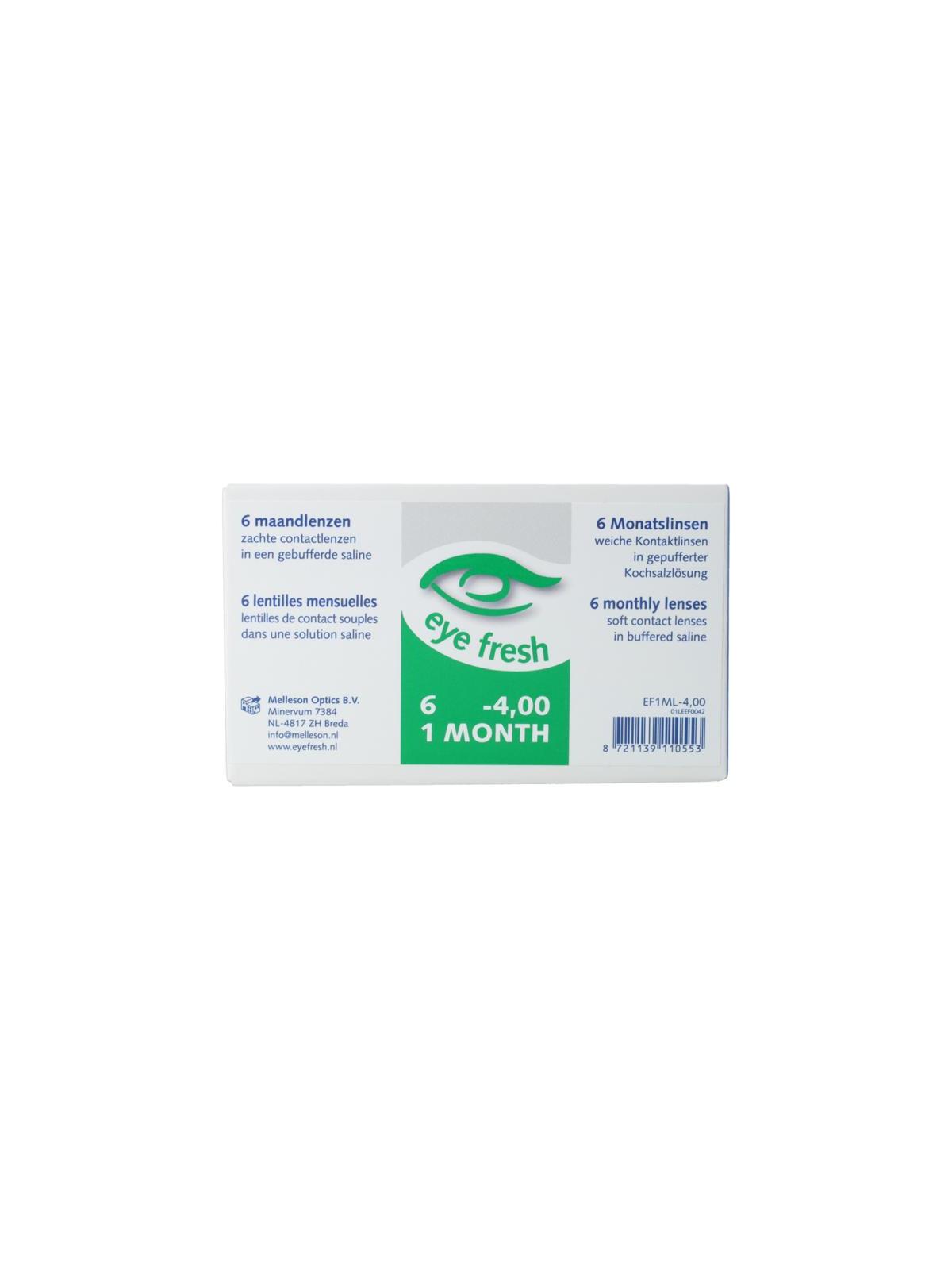 Eyefresh Eye Fresh maandlenzen 6-pack -4.00