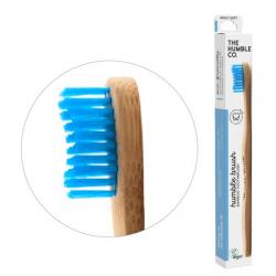 Tandenborstel bamboe adult blauw brush soft