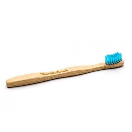 Tandenborstel bamboe kids blauw brush soft