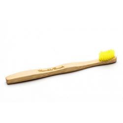 Tandenborstel bamboe kids geel brush soft