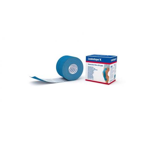 K elastische tape 5m x 5cm blauw