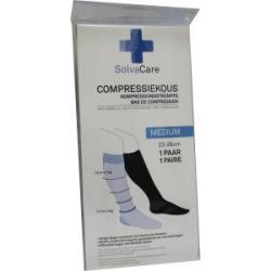 Compressiekous zwart M 23 - 26 cm