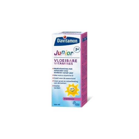 Junior 1+ vloeibare vitamines framboos