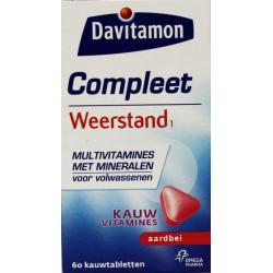 Compleet weerstand kauwvitamines aardbei