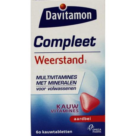 Compleet weerstand kauwvitamines aardbei