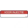 Sticker voor injectie rood