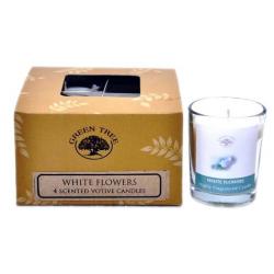 Geurkaars white flower votives