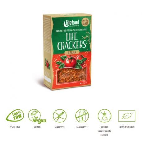 Life crackers Italiaans raw bio