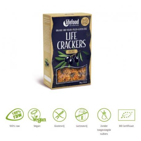 Life crackers olijf raw bio