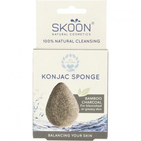 Konjac spons bamboo charcoal bio