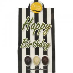 Cadeau doos black & white happy birthday