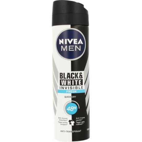 Men deodorant spray invisible black & white fresh