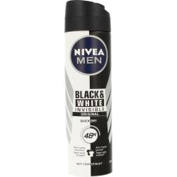 Men deodorant spray invisible black & white