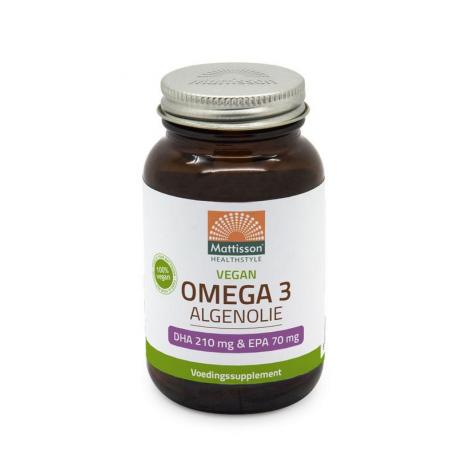 Vegan omega-3 algenolie DHA 210mg EPA 70mg