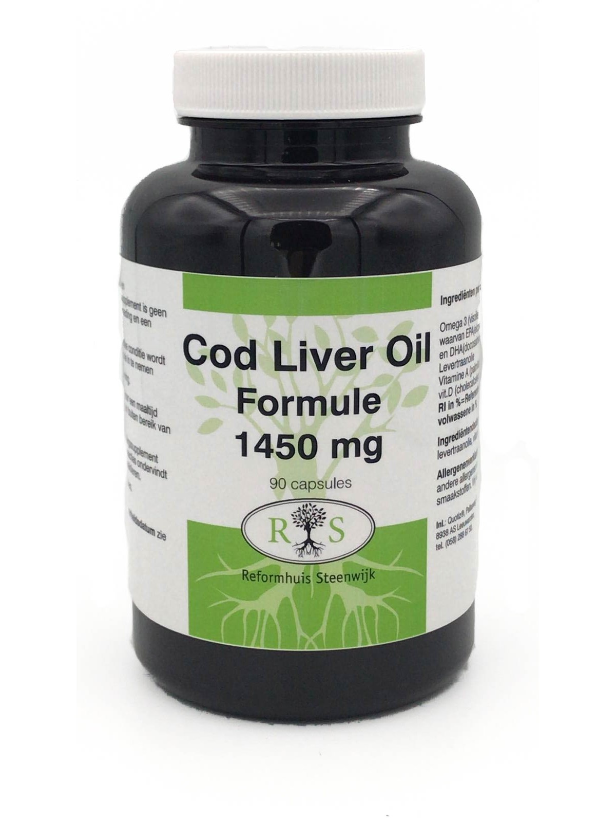 Reformhuis Steenwijk Cod Liver Oil Formule 1450 mg 90 caps