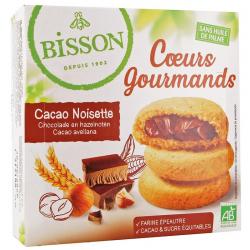 Gevulde koekjes hazelnoot choco bio