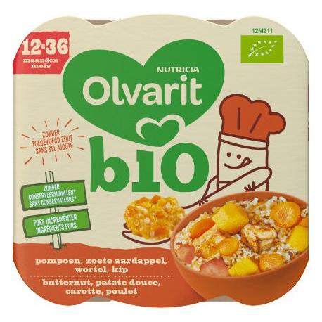 Pompoen zoete aardappel kip 12M211 bio