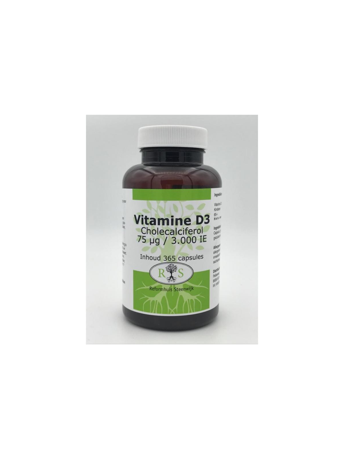 Vitamine D3 Cholecalciferol 75 ug / 3000 IE 365 caps