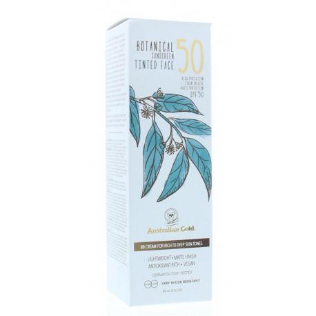 Botanical tinted face rich-deep SPF50