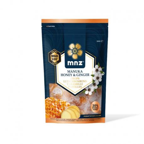 Manuka Honing MGO 100+ pastilles gember