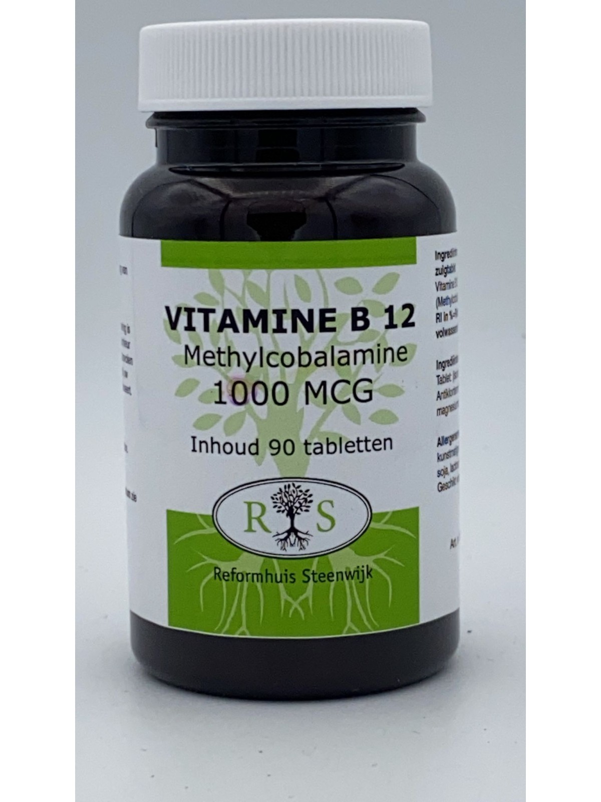 Reformhuis Steenwijk Vitamine B12 1000 mcg met methylcobalamine 100 smelttab